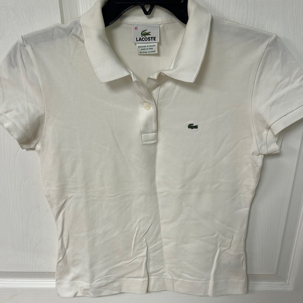 Lacoste White Polo Shirt Timeless Design